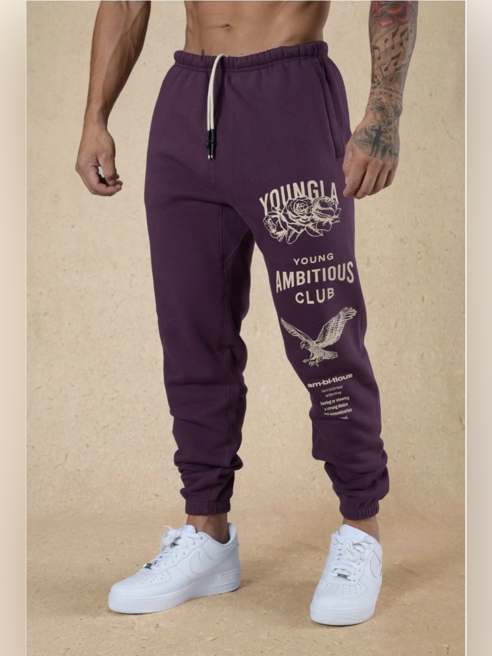 YoungLA233 The Immortal Joggers in Plum Purple Size L